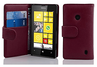 carcasa de móvil  - Funda libro para Móvil - Carcasa protección resistente de estilo libro CADORABO, Nokia, Lumia 520, burdeos violeta