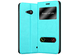 carcasa de móvil  - Funda libro para Móvil - Carcasa protección resistente de estilo libro CADORABO, Nokia, Lumia 550, turquesa menta