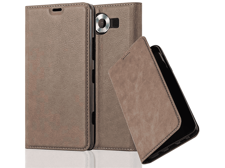 BRAUN Hülle CADORABO Nokia, Bookcover, KAFFEE 950, Invisible Magnet, Lumia Book