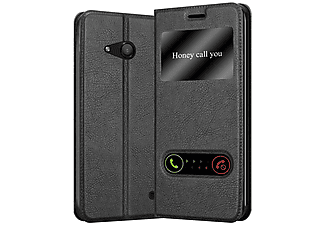carcasa de móvil  - Funda libro para Móvil - Carcasa protección resistente de estilo libro CADORABO, Nokia, Lumia 550, negro cometa