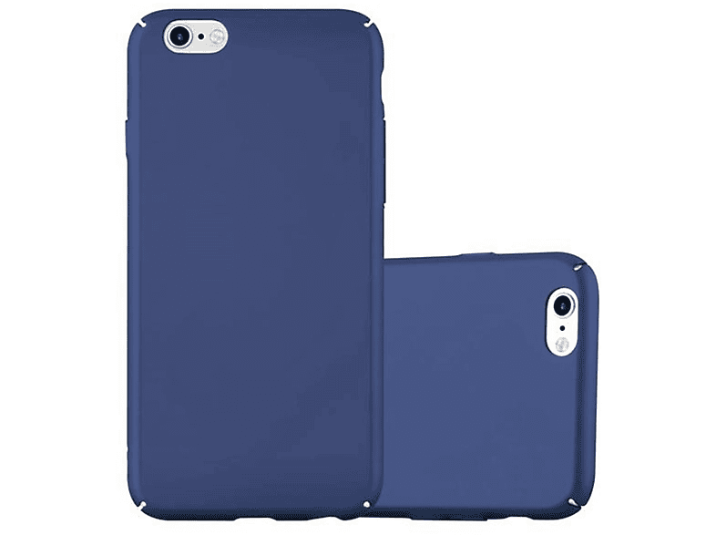Hard iPhone METALL Backcover, Apple, BLAU / PLUS, 6 im Case 6S PLUS Metall Hülle CADORABO Style, Matt