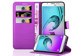 carcasa de móvil Funda libro para Móvil - Carcasa protección resistente de estilo libro;CADORABO, Samsung, Galaxy J7 2016, violeta de manganeso