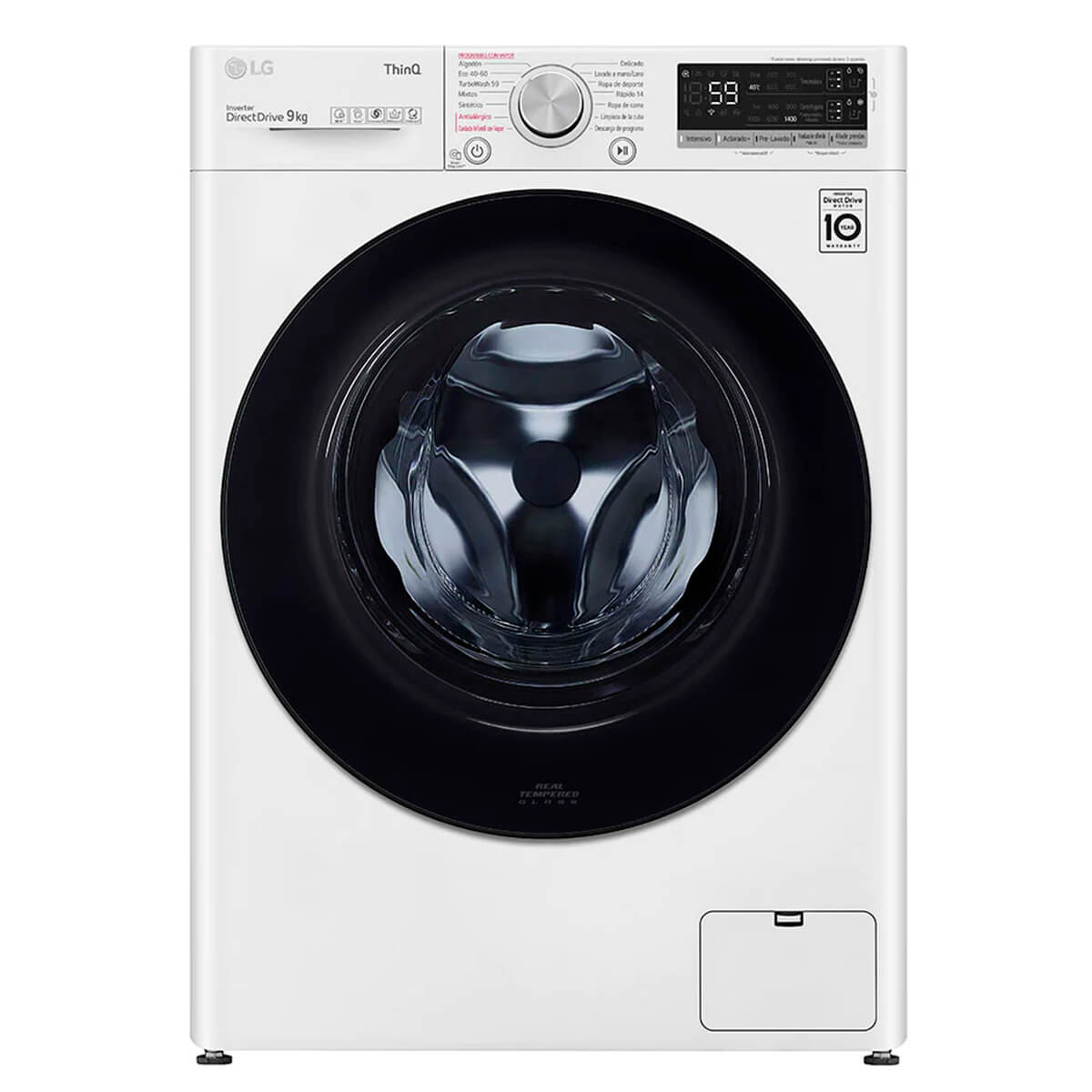 Lavadora - LG F4WV5509SMW lavadora Carga frontal 9 kg 1400 RPM B Blanco LG, 9 kg, Blanco