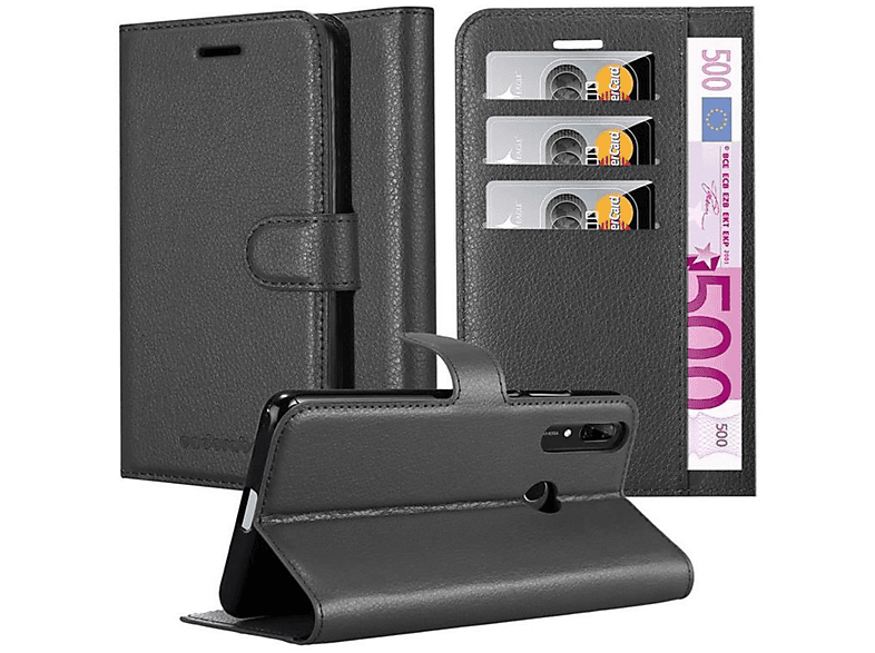 CADORABO Book Hülle Standfunktion, Bookcover, Huawei, P SMART Z / Y9 PRIME 2019 / Enjoy 10 PLUS, PHANTOM SCHWARZ