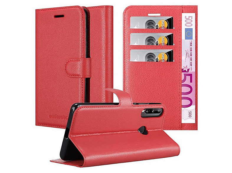 Custodia Libro Portafoglio Cadorabo Per Huawei P40 - Rossa Carminio Con Slot Carte E Chiusura Magnetica
