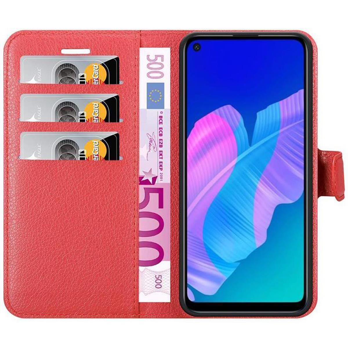 LITE P40 Standfunktion, Huawei, Book Hülle KARMIN CADORABO ROT Bookcover, E,