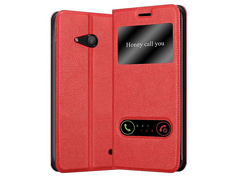 Cadorabo Cover A Libro Per Nokia Lumia 550 – Rossa Zafferano – Custodia Portafoglio Con Chiusura Magnetica E Funzione Stand