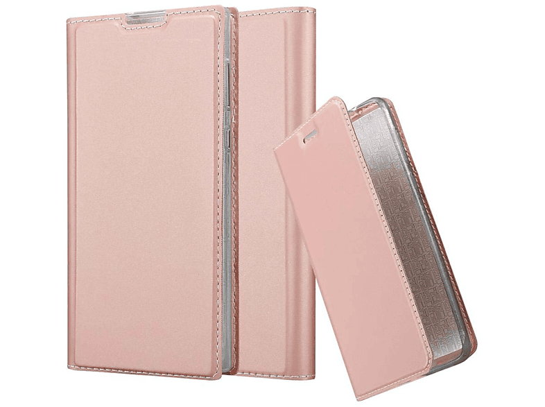 L1, Sony, Book Bookcover, Xperia Classy Style, GOLD Handyhülle CADORABO ROSÉ CLASSY