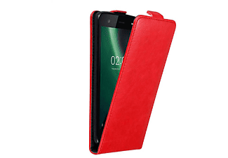 carcasa de móvil Funda flip cover para Móvil - Carcasa protección resistente de estilo Flip;CADORABO, Nokia, 2 2017, rojo manzana