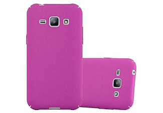 carcasa de móvil Funda rígida para móvil de plástico duro – Carcasa Hard Cover protección;CADORABO, Samsung, Galaxy J1 2015, frosty rosa