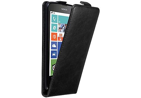 carcasa de móvil  - Funda flip cover para Móvil - Carcasa protección resistente de estilo Flip CADORABO, Nokia, Lumia 630 / 635, negro antracita