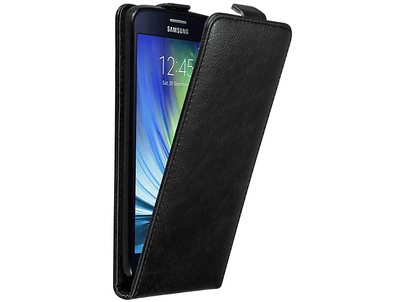 CADORABO Hülle im Flip Style, Flip Cover, Samsung, Galaxy A7 2015, NACHT SCHWARZ