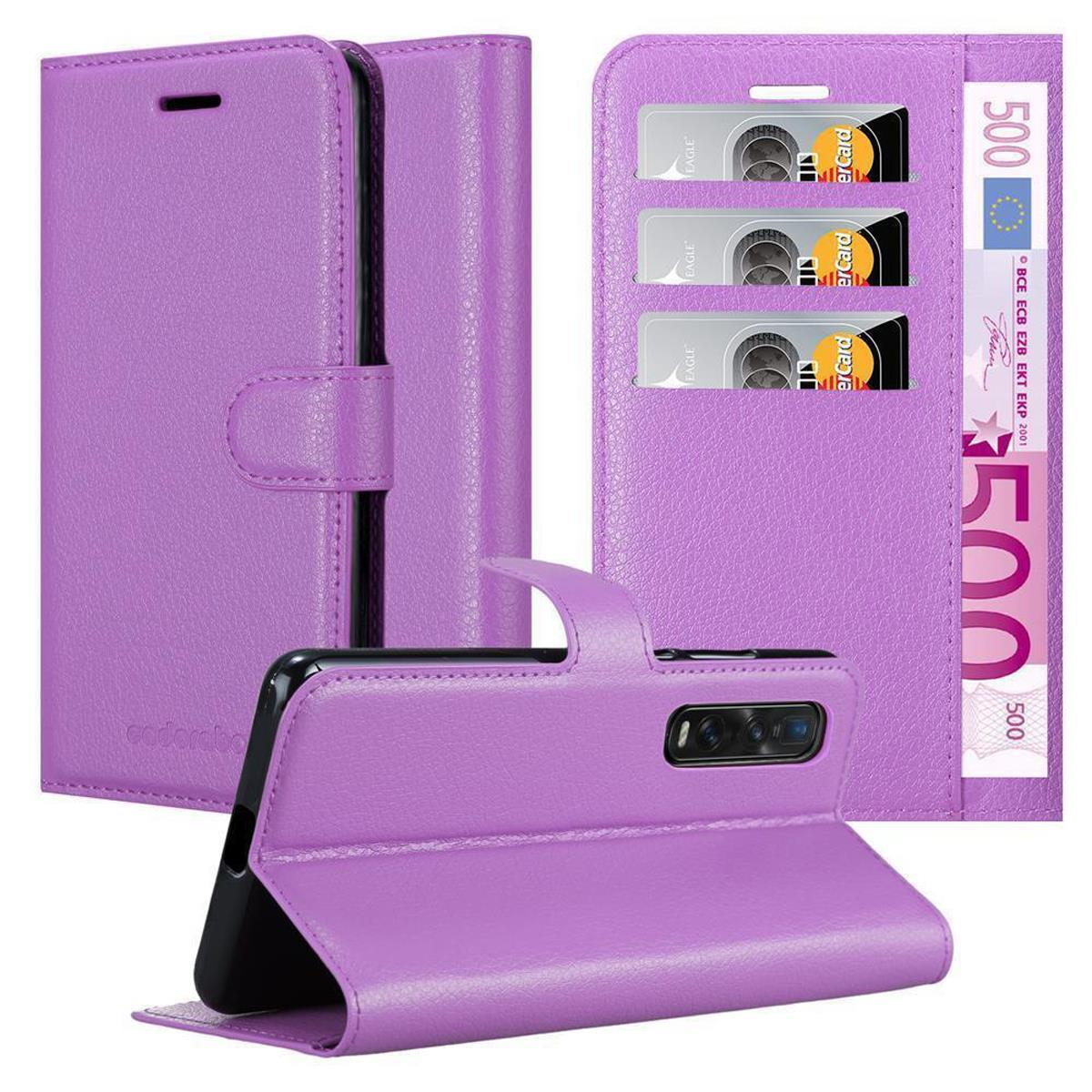 PRO, MANGAN Book Hülle Standfunktion, Bookcover, FIND Oppo, VIOLETT CADORABO X2