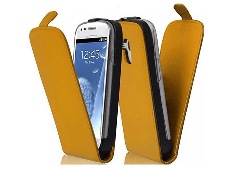 CADORABO Handyhülle Flip Flip BILL Cover, Galaxy MINI, S3 im GELB Style, Samsung, KILL