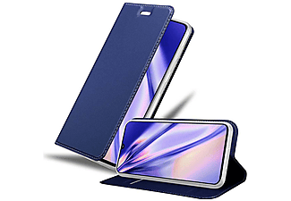 carcasa de móvil  - Funda libro para Móvil - Carcasa protección resistente de estilo libro CADORABO, Samsung, Galaxy A70, classy azul oscuro