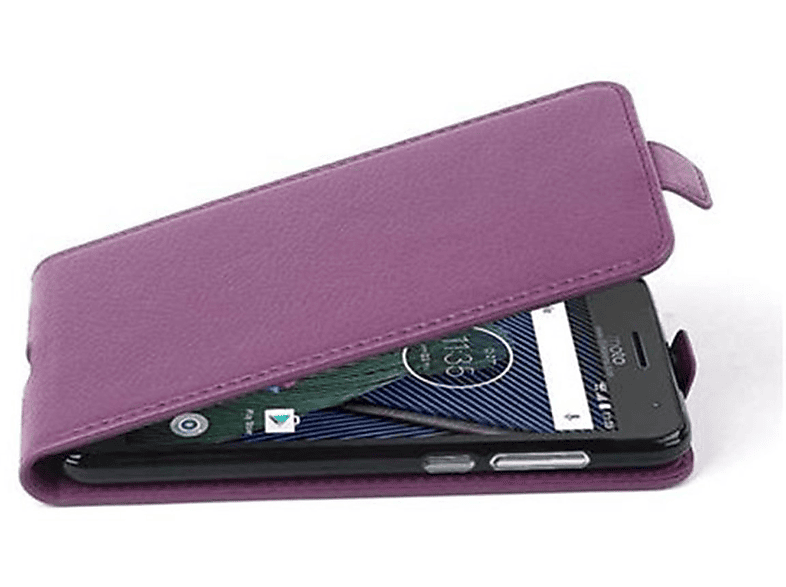 CADORABO Schutzhülle im Flip G5 Motorola, Flip MOTO BORDEAUX Cover, PLUS, Style, LILA