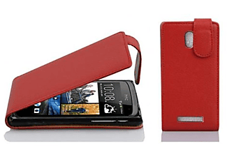 carcasa de móvil Funda flip cover para Móvil - Carcasa protección resistente de estilo Flip;CADORABO, HTC, Desire 500, rojo infierno