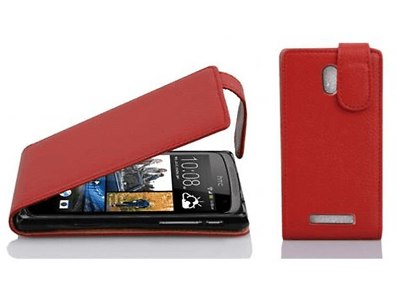 CADORABO Schutzhülle im INFERNO Flip Cover, Desire ROT Style, HTC, Flip 500