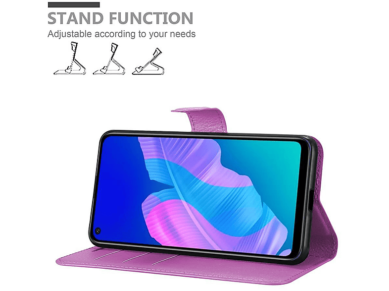 Cadorabo Custodia Libro per Huawei MATE S in ROSSO MELA - con Vani di Carte, Funzione Stand e Chiusura Magnetica - Portafoglio Cover Case Wallet Book Etui Protezione