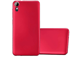carcasa de móvil Funda rígida para móvil de plástico duro – Carcasa Hard Cover protección;CADORABO, HTC, Desire 10 Lifestyle / Desire 825, metal rojo