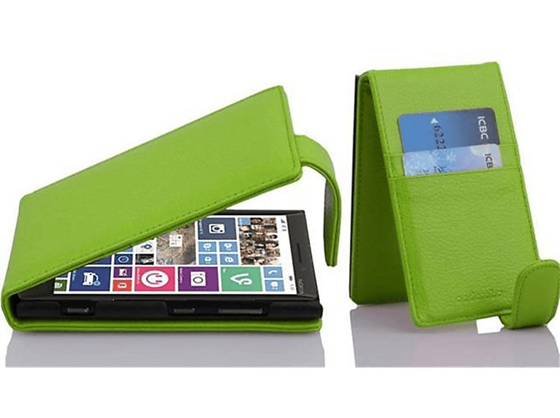 CADORABO Schutzhülle im Flip Style, Flip Cover, Nokia, Lumia 929 / 930, APFEL GRÜN