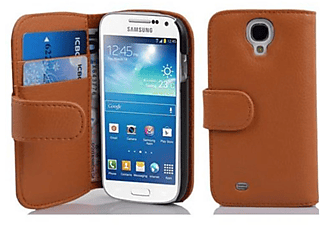 carcasa de móvil Funda libro para Móvil - Carcasa protección resistente de estilo libro;CADORABO, Samsung, Galaxy S4 MINI, 80 cognac