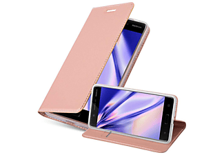 carcasa de móvil Funda libro para Móvil - Carcasa protección resistente de estilo libro;CADORABO, Nokia, 5 2017, classy oro rosa
