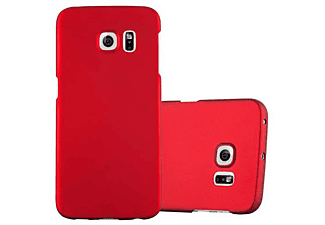 carcasa de móvil Funda rígida para móvil de plástico duro – Carcasa Hard Cover protección;CADORABO, Samsung, Galaxy S6 EDGE, metal rojo
