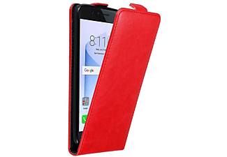 carcasa de móvil Funda flip cover para Móvil - Carcasa protección resistente de estilo Flip;CADORABO, Honor, 8, rojo manzana