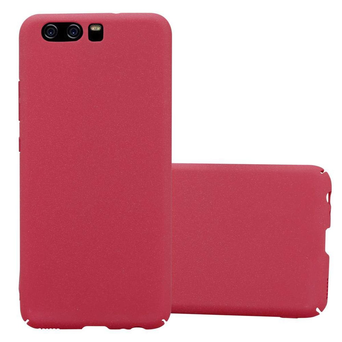 CADORABO Hülle im Hard Case Style, ROT FROSTY Huawei, Frosty P10, Backcover