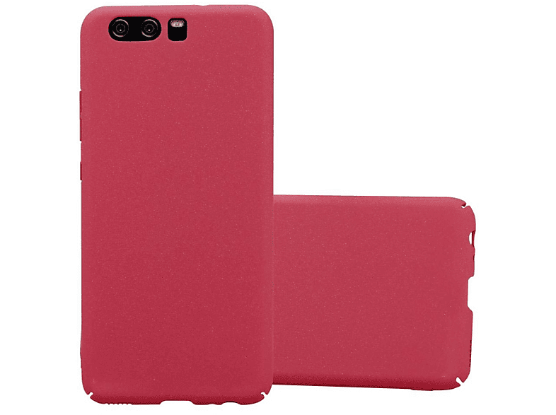 CADORABO Hülle im Hard Case Style, ROT FROSTY Huawei, Frosty P10, Backcover
