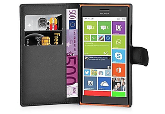 carcasa de móvil Funda libro para Móvil - Carcasa protección resistente de estilo libro;CADORABO, Nokia, Lumia 730, negro fantasma