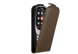 carcasa de móvil Funda flip cover para Móvil - Carcasa protección resistente de estilo Flip;CADORABO, Nokia, 3310, 80 café