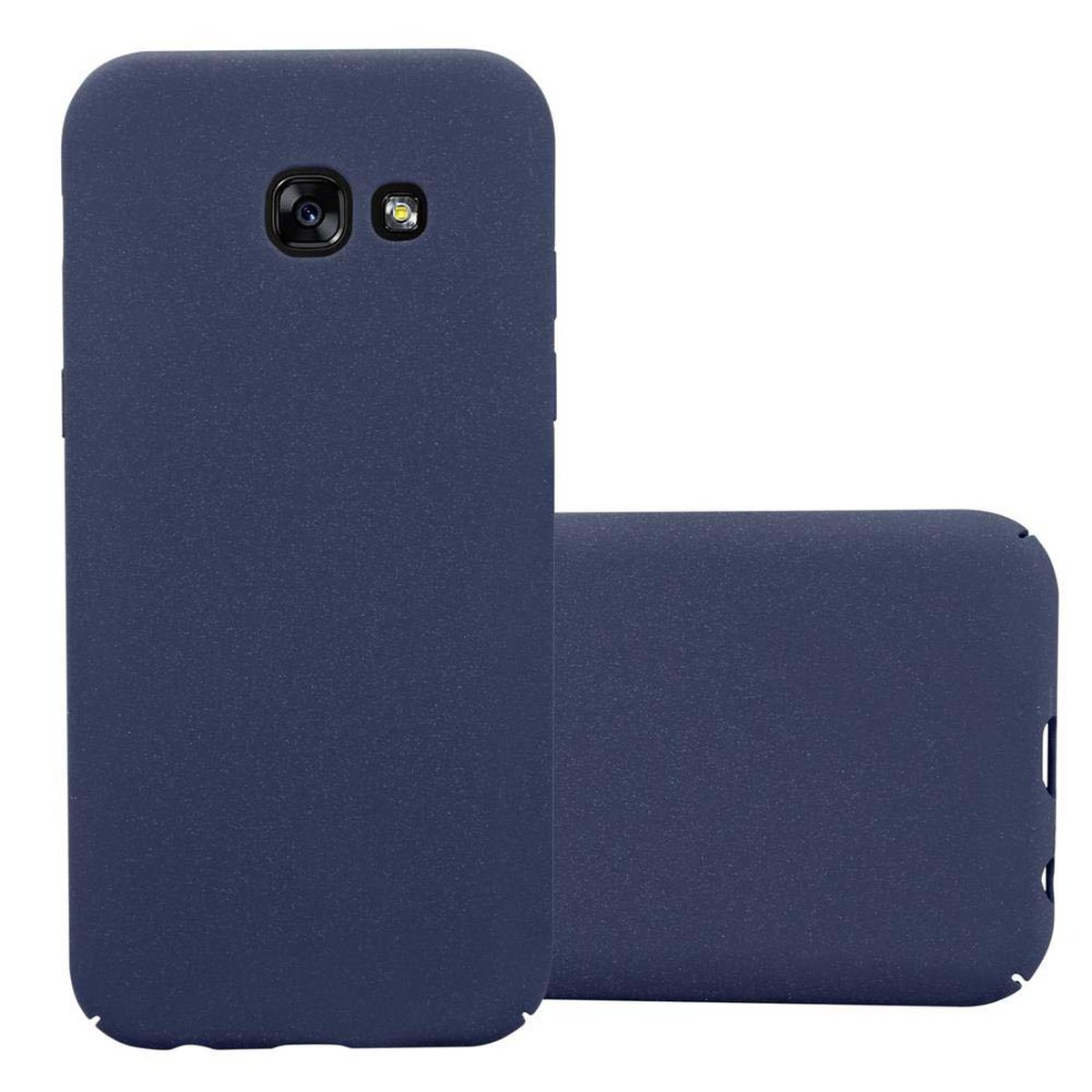 CADORABO Hülle im Hard Backcover, A5 2017, Case BLAU Samsung, Galaxy Frosty Style, FROSTY