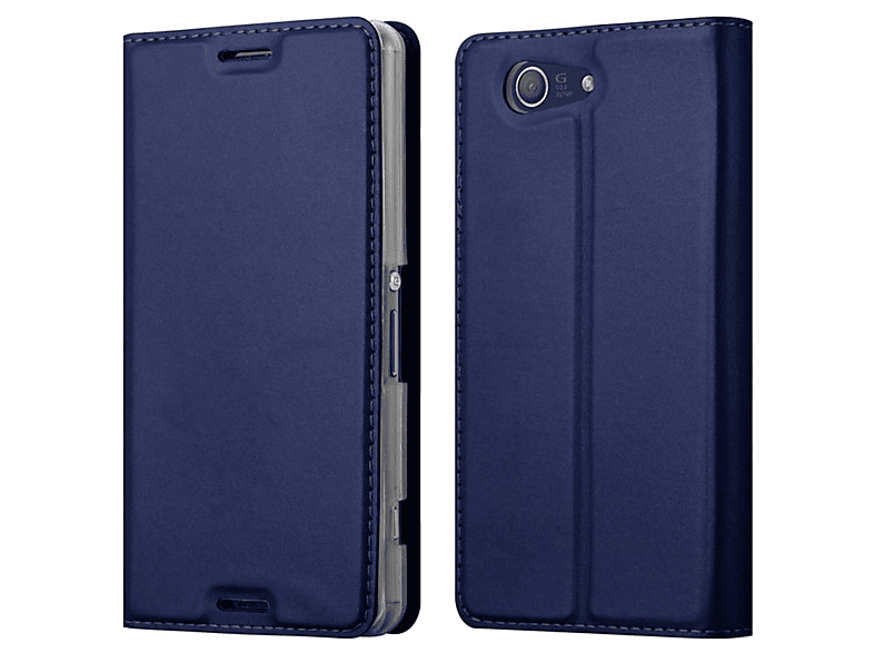 CADORABO Handyhülle DUNKEL Sony, Bookcover, Style, BLAU Z3 Classy COMPACT, CLASSY Book Xperia