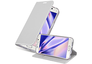 carcasa de móvil Funda libro para Móvil - Carcasa protección resistente de estilo libro;CADORABO, Samsung, Galaxy S6 EDGE, classy plateado