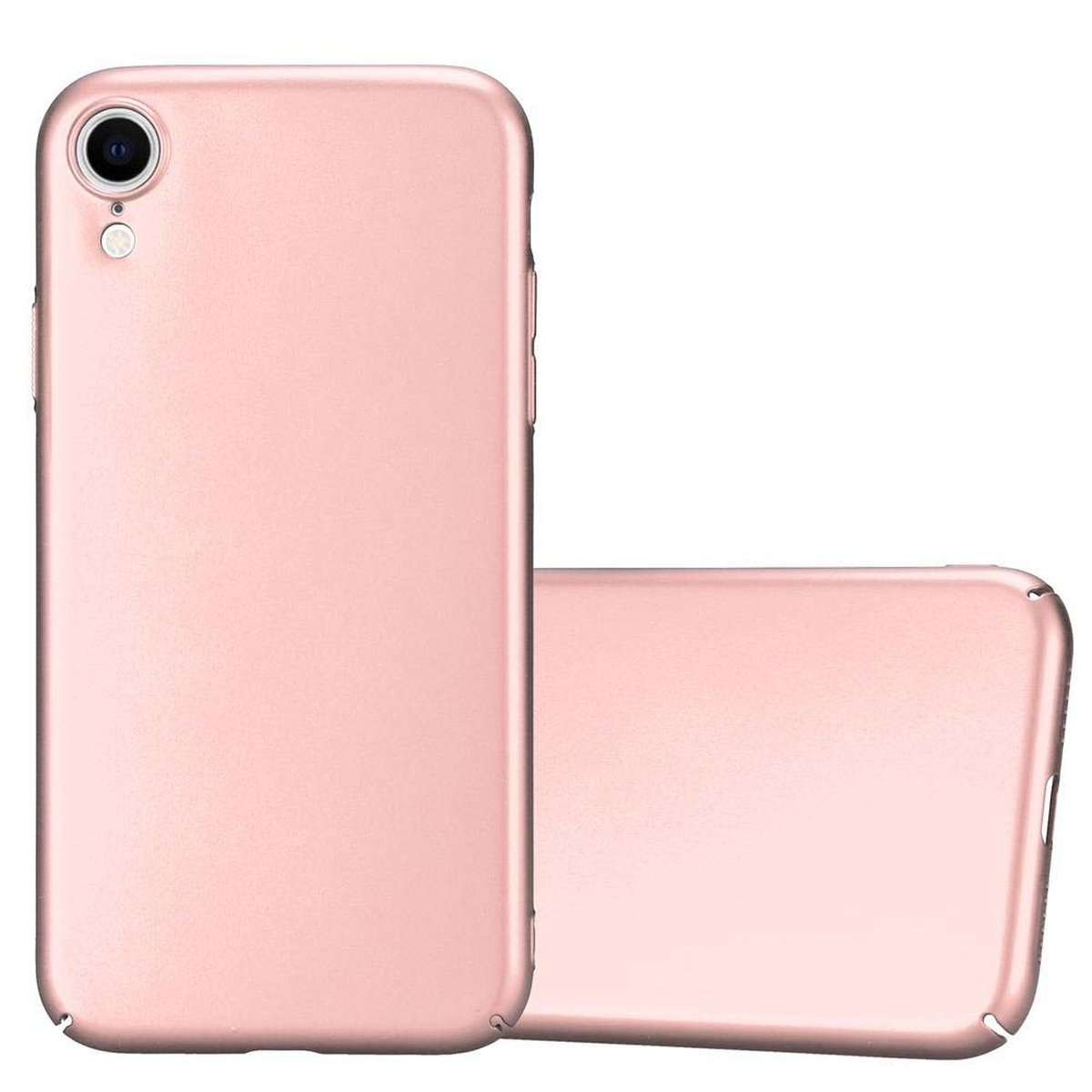 Metall ROSÉ GOLD Hülle iPhone XR, METALL Hard Backcover, Matt im Style, CADORABO Apple, Case