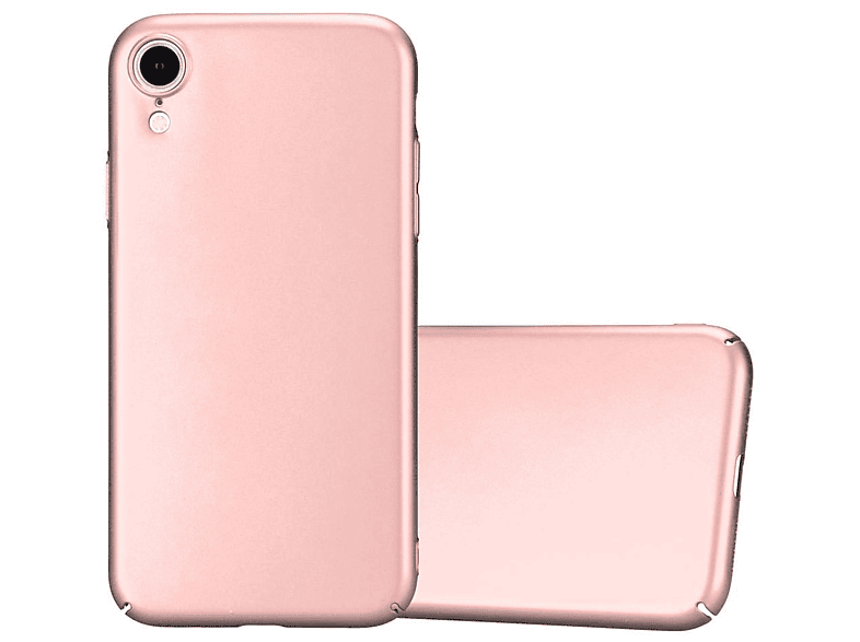 Hülle CADORABO XR, im Hard Style, METALL Apple, Matt Case Metall iPhone ROSÉ Backcover, GOLD