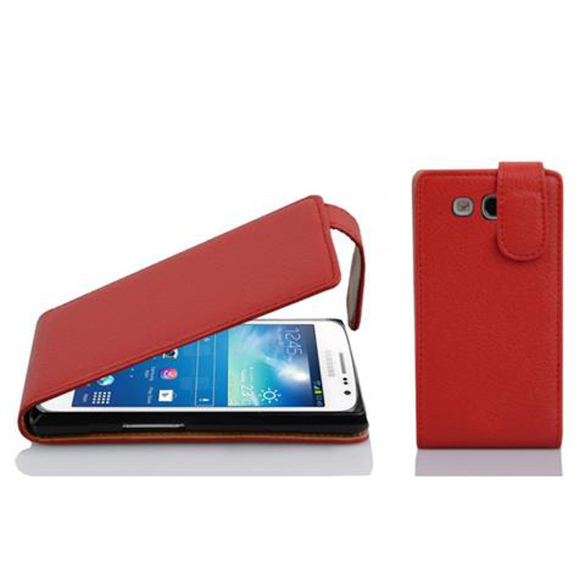 Samsung, Flip Cover, Schutzhülle Flip INFERNO CADORABO 2, im Galaxy ROT EXPRESS Style,