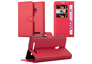 carcasa de móvil Funda libro para Móvil - Carcasa protección resistente de estilo libro;CADORABO, Asus, ZenFone 5 2014, rojo carmín