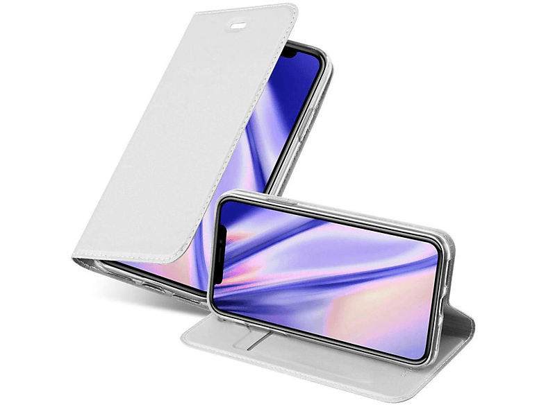 SILBER Apple, iPhone Style, XS MAX, CADORABO Bookcover, Classy CLASSY Book Handyhülle