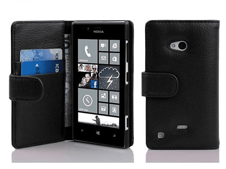 OXID Struktur, CADORABO 720, Bookcover, Book SCHWARZ Nokia, mit Hülle Lumia