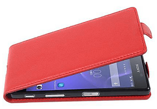 carcasa de móvil Funda flip cover para Móvil - Carcasa protección resistente de estilo Flip;CADORABO, Sony, Xperia X, rojo infierno