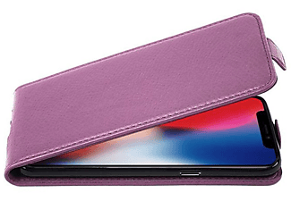carcasa de móvil Funda flip cover para Móvil - Carcasa protección resistente de estilo Flip;CADORABO, Apple, iPhone X / XS, burdeos violeta