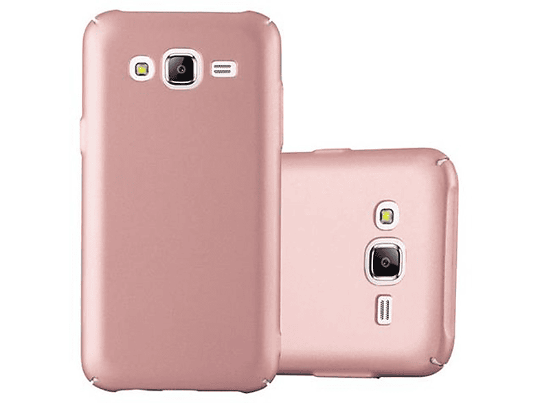 Case Matt Samsung, Hülle Galaxy METALL ROSÉ J5 2015, Hard CADORABO Metall GOLD Style, Backcover, im
