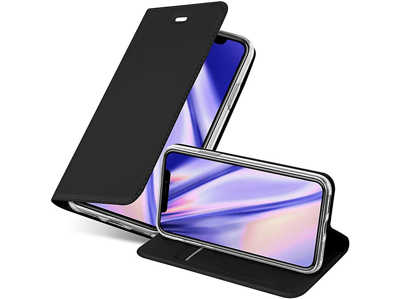 CADORABO Handyhülle Classy Book Style, Apple, CLASSY iPhone Bookcover, XS MAX, SCHWARZ