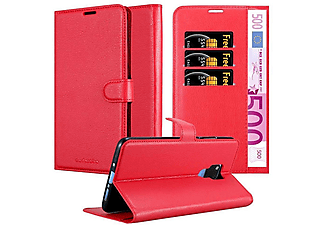 carcasa de móvil Funda libro para Móvil - Carcasa protección resistente de estilo libro;CADORABO, Huawei, MATE 20 X, rojo carmín