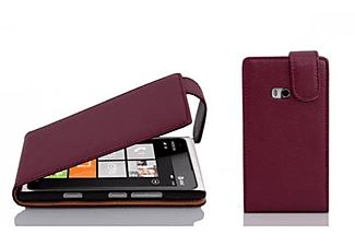 carcasa de móvil  - Funda flip cover para Móvil - Carcasa protección resistente de estilo Flip CADORABO, Nokia, Lumia 900, burdeos violeta