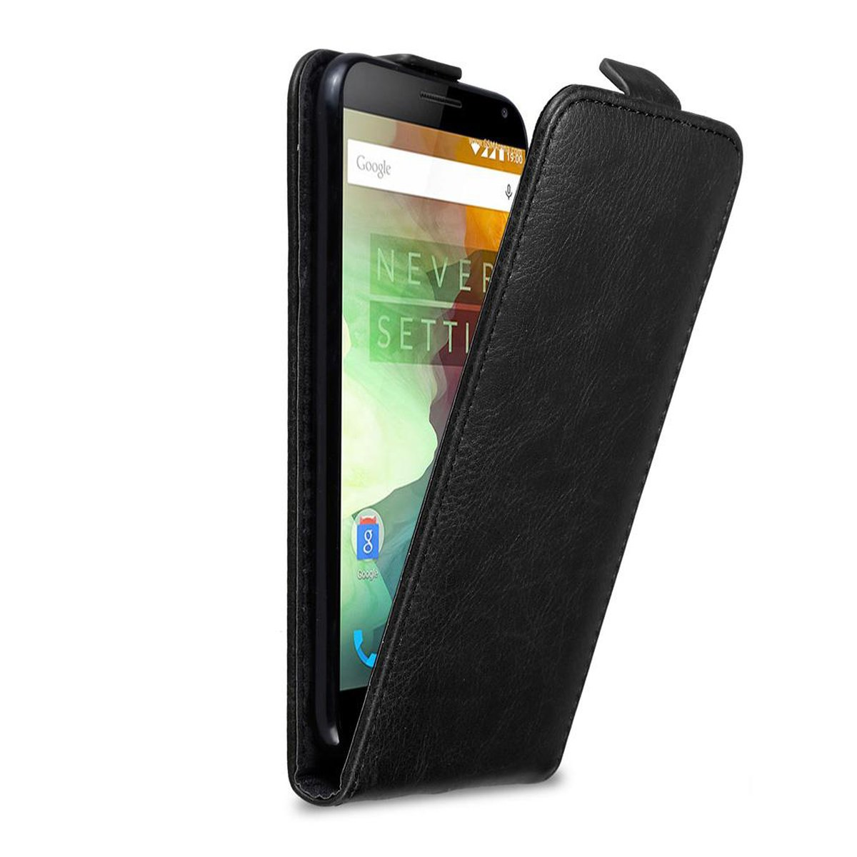 im SCHWARZ OnePlus, Flip Hülle 2, Style, NACHT Flip Cover, CADORABO