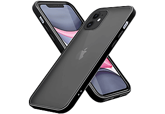 carcasa de móvil  - Funda para móvil de plástico duro y TPU Silicona - carcasa híbrida CADORABO, Apple, iPhone 11, mate negro